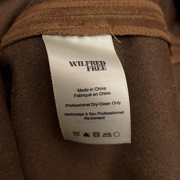 NWT Aritzia Wilfred Free Jones Dress | Dark Camel Faux Suede | Size 4 - Picture 13 of 15